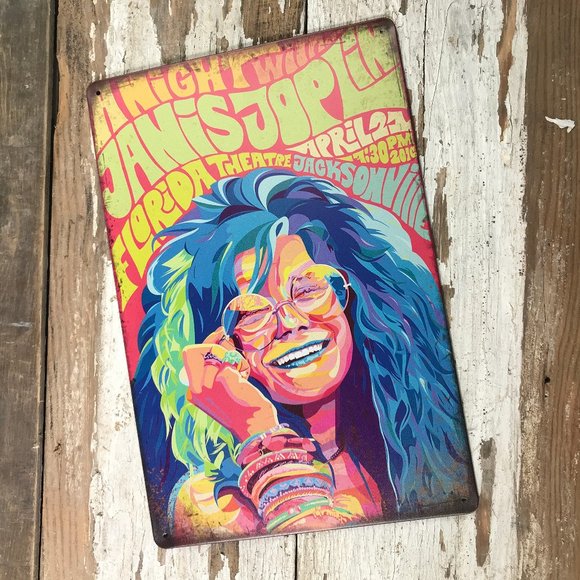 Janis Joplin Peace Sign Patch - Offizieller Rock Aufnäher Für Jacken